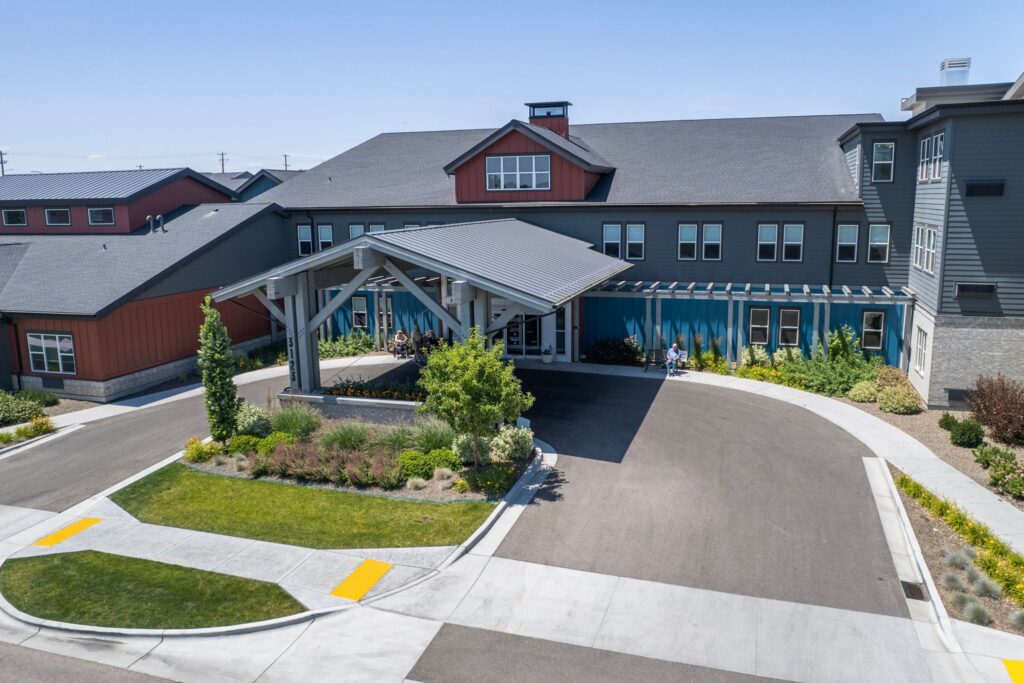 08_3123_S_Titanium_Ave_Meridian_ID_83642_USA-Exterior-DJI_0048 - Pointe at Meridian The Pointe at Meridian external image offering independent living, assisted living, memory care, and short-term respite stays.